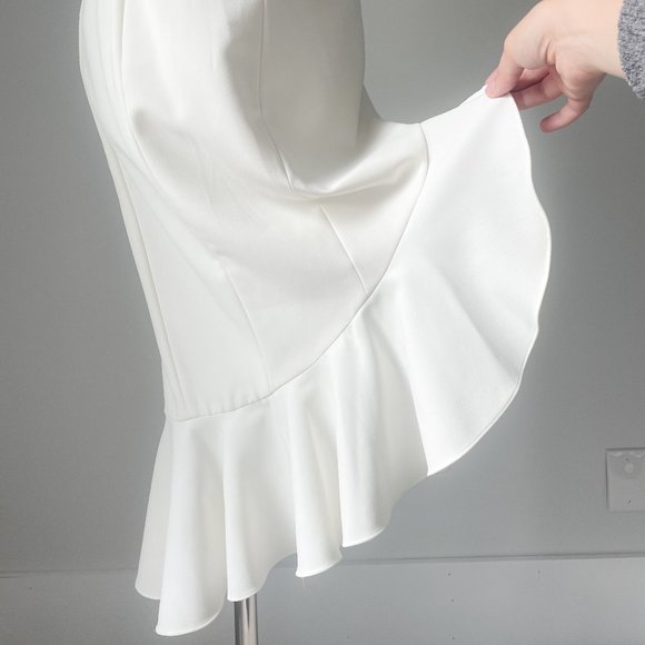 NWT JAY GODFREY Strapless Ruffle Hem Harrington Dress in Ivory - Picture 10 of 13